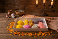Pan de Muerto Candle Set styled with Día de los Muertos theme