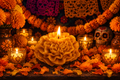 Vela Cempasúchil Grande – Large Marigold Candle
