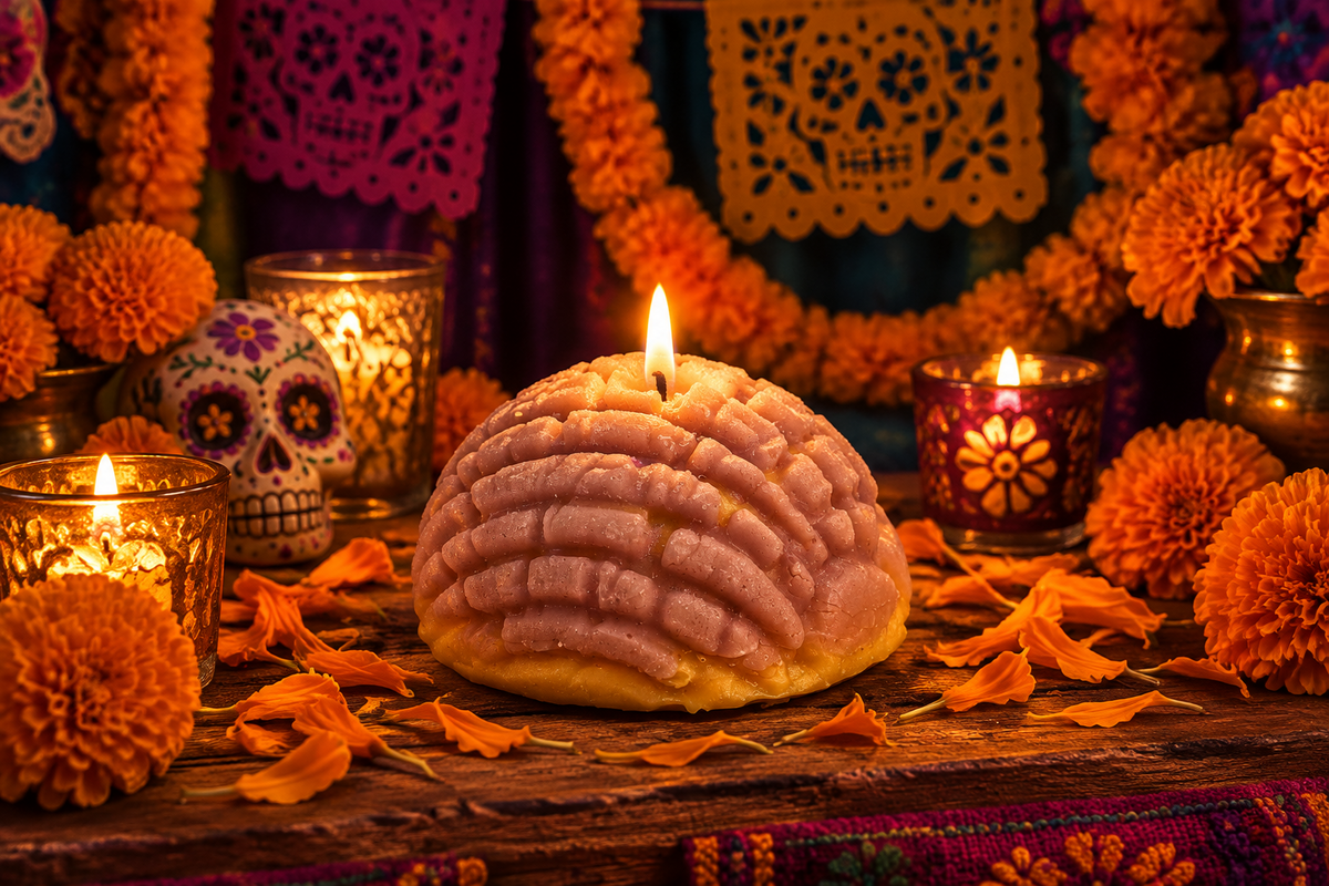 Vela Concha Grande – Large Pan Dulce Candle